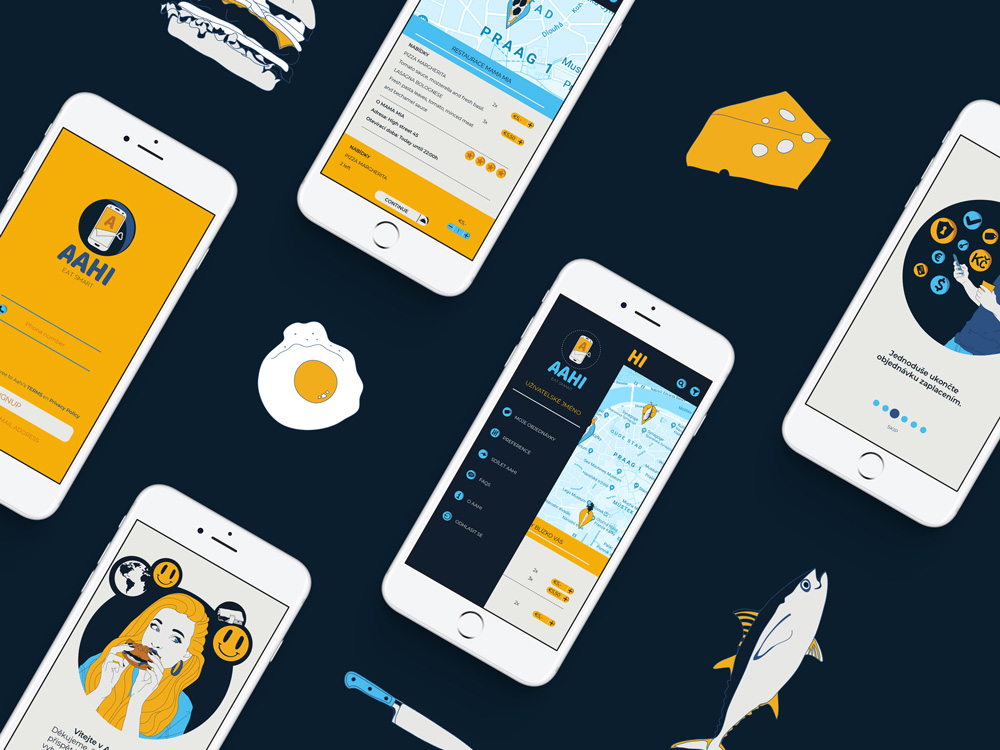 aahi ui kit, ux design, app design, user experience, screens